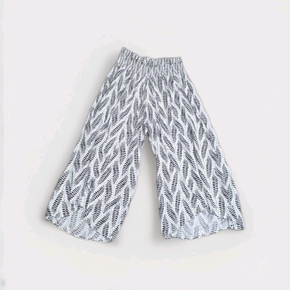 Ethyl Clothing Black And White Palazzo Pants Women's Loose Summer Lounge Size 6